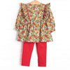 Late Summer Scarlet Smocked Legging Set, Red