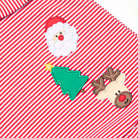 Christmas Eve Night Applique Legging Set, Red