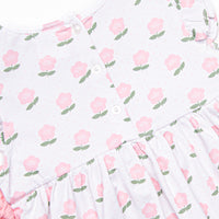 Polka Dot Petunia Side Tie Dress, Pink