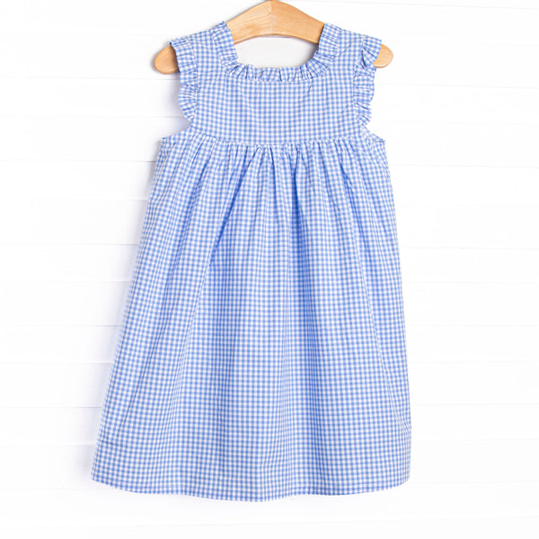 Apples to Apples Applique Dress, Blue