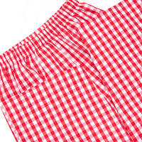 Gingerbread Express Smocked Pant Set, Red