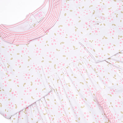Saffron Stripes Dress, Pink