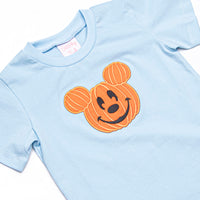 Main Street Spooks Applique Short Set, Blue