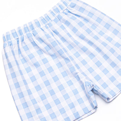 Main Street Spooks Applique Short Set, Blue