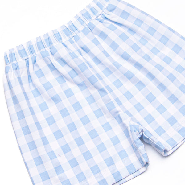 Main Street Spooks Applique Short Set, Blue