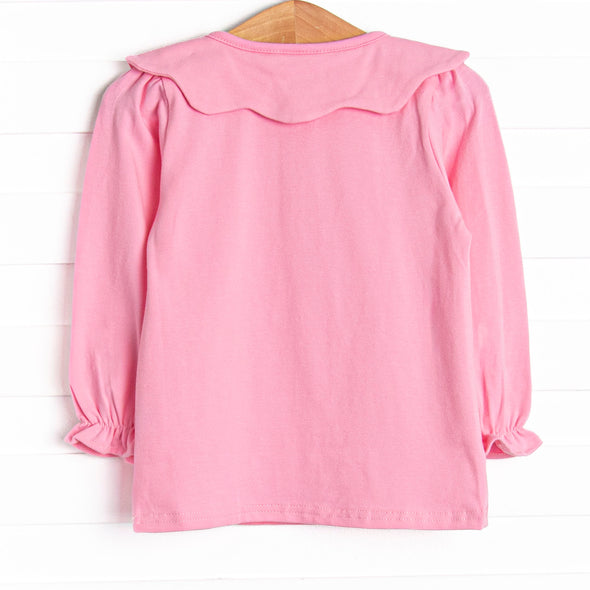 Samantha Scalloped Collar Long Sleeve Top, (2 Colors)