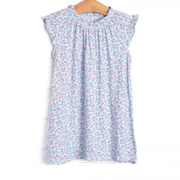 Farmer Market Florals Bamboo Night Gown, Purple