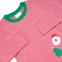 Christmas Eve Night Applique Pant Set, Red