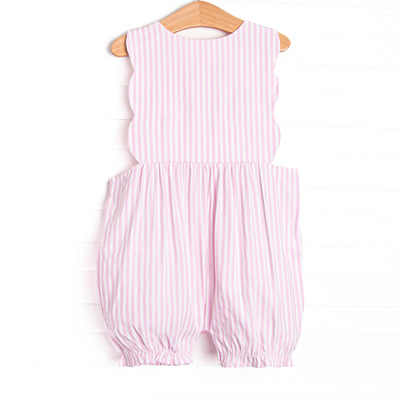 Cool Off Cart Applique Bubble Romper, Pink