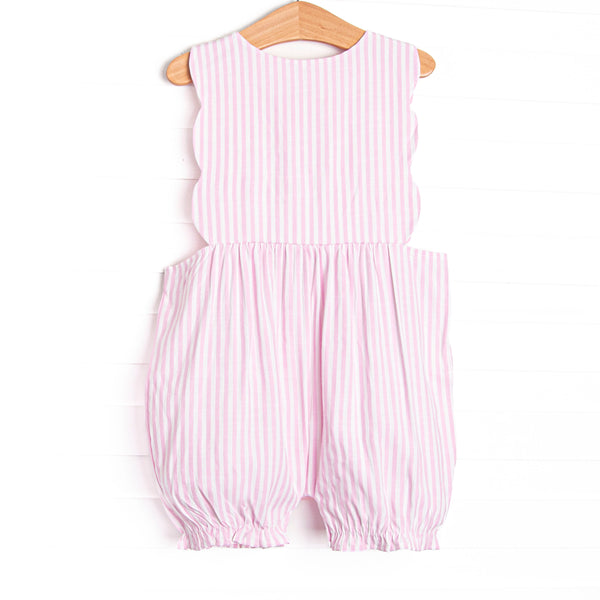 Cool Off Cart Applique Bubble Romper, Pink