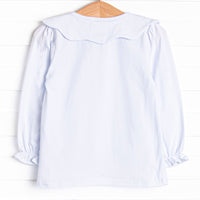 Samantha Scalloped Collar Long Sleeve Top, (2 Colors)
