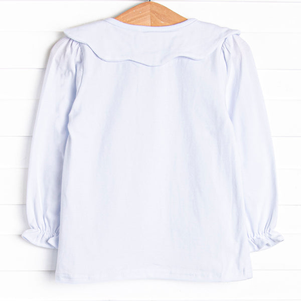 Samantha Scalloped Collar Long Sleeve Top, (2 Colors)