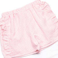 Garden Party Petals Ruffle Short Set, Pink