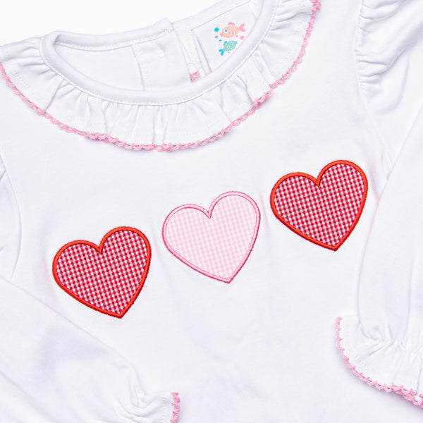 Triple the Love Applique Skirt Set, Pink