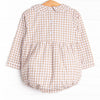 Thanksgiving Day Embroidered Long Sleeve Bubble, Tan