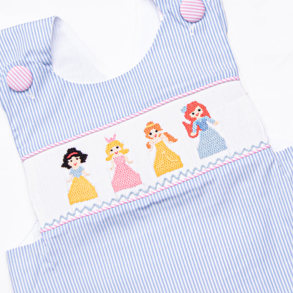 Princess Party Bloomer Set, Blue Stripe