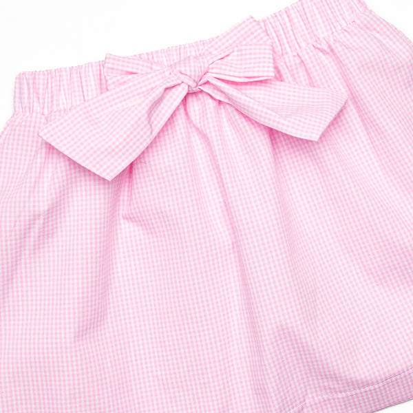 Triple the Love Applique Skirt Set, Pink