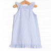 Apple Trio Applique Dress, Blue