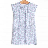 Farmer Market Florals Bamboo Night Gown, Purple