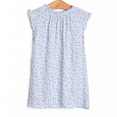 Farmer Market Florals Bamboo Night Gown, Purple