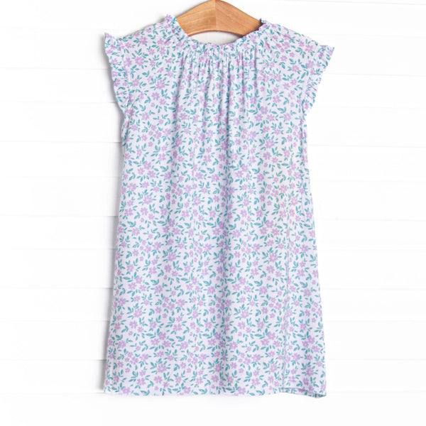 Farmer Market Florals Bamboo Night Gown, Purple