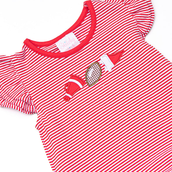 Go, Fight, Win Applique Legging Set, Red
