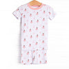 Bedtime Twirls Bamboo Pajama Short Set, Pink