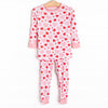 Bubbly Hearts Bamboo Pajama Set, Pink