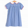 A+ Addition Embroidered Dress, Blue