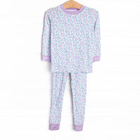 Farmer Market Florals Bamboo Pajama Set, Purple
