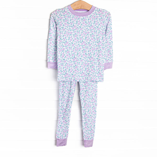 Farmer Market Florals Bamboo Pajama Set, Purple