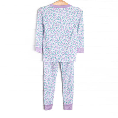 Farmer Market Florals Bamboo Pajama Set, Purple