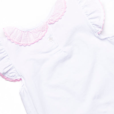 Ric Rac Reptile Applique Ruffle Short Set, Pink