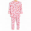 Bubbly Hearts Bamboo Pajama Set, Pink
