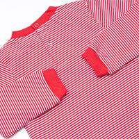 Down, Set, Hike Applique Short Romper, Red
