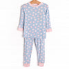 Valentine Blues Bamboo Pajama Set, Blue