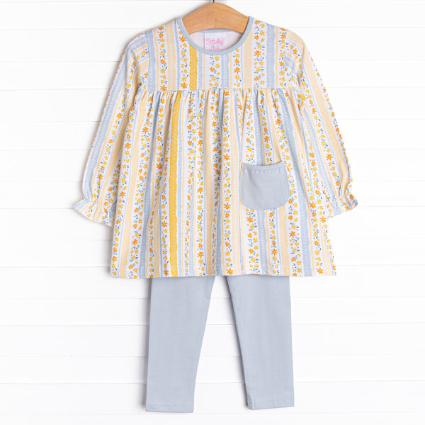 Quilted Quinn Legging Set, Yellow