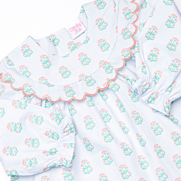 Medallion Memories Diaper Set, Blue