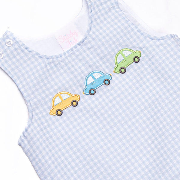 Life is a Highway Applique Jon Jon, Blue