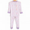 X's and O's Bamboo Pajama Set, Purple