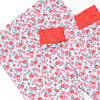 Raspberry Blooms Bamboo Pajama Set, Red