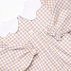 Thanksgiving Day Embroidered Scalloped Bib Bubble, Tan