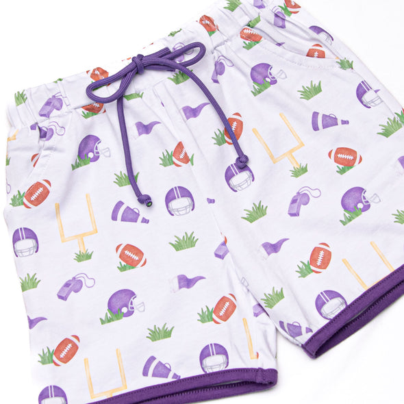 Down, Set, Hike Long Sleeve Short Set, Purple