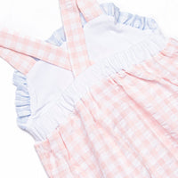 By the Beach Applique Ruffle Short Set, Pink