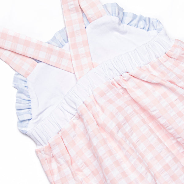 By the Beach Applique Ruffle Short Set, Pink