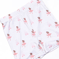 Bedtime Twirls Bamboo Pajama Short Set, Pink