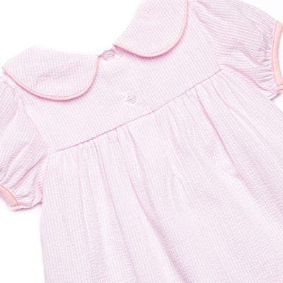 Garden Party Petals Applique Ruffle Short Set, Pink