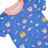 Rest and Reels Bamboo Pajama Short Set, Blue