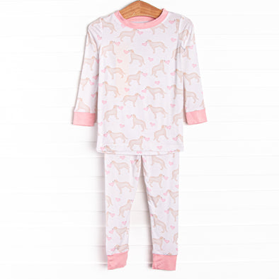 Labs with Love Bamboo Pajama Set, Pink