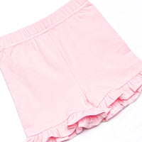 Garden Party Petals Applique Ruffle Short Set, Pink